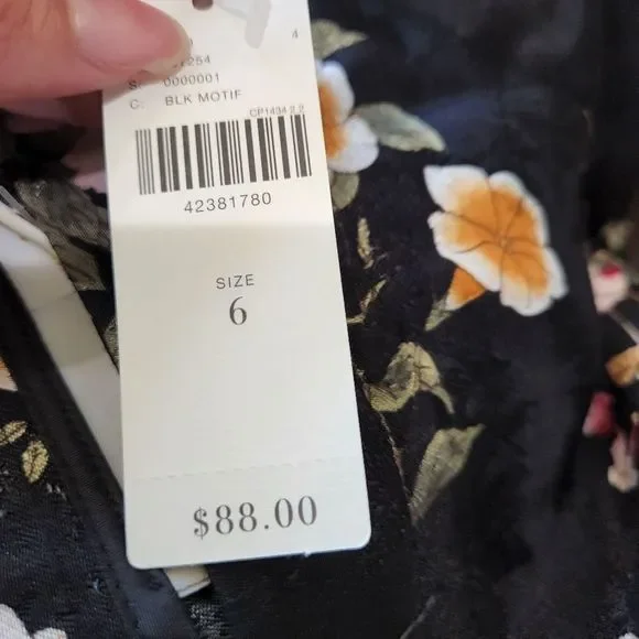 NWT Anthropologie floral silk skirt - Picture 6 of 6